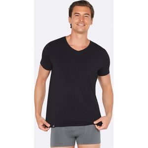Boody - Bamboe Heren T-shirt V-hals Zwart