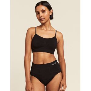 Boody - Bamboe Full Brief Tailleslip - Menstruatieondergoed - Zwart - Normaal/Hevig (ca. 15 ml/3 tampons)
