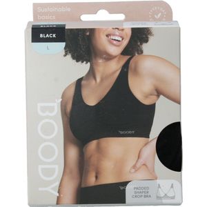 Boody Padded Shaper Crop Bra Zwart L