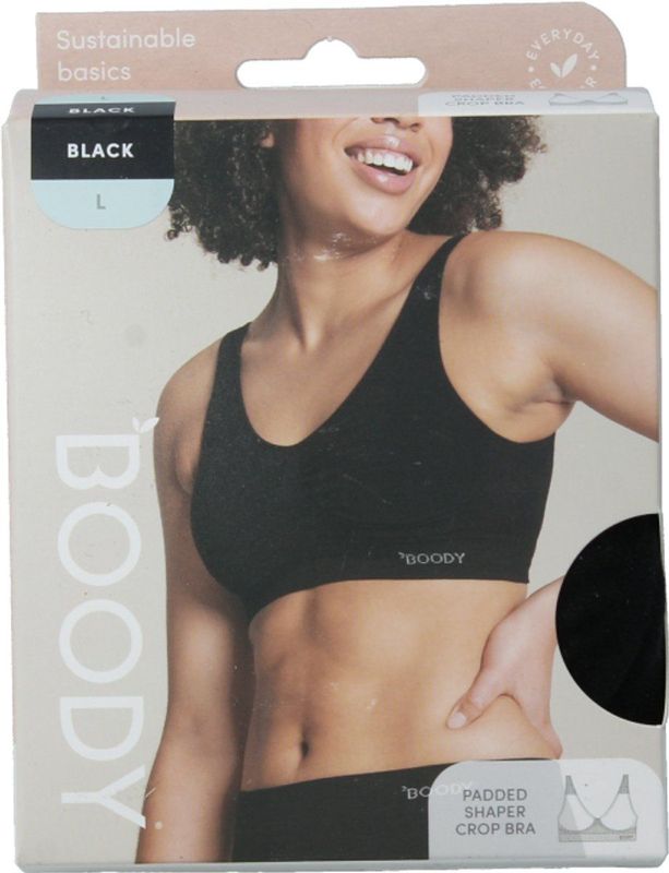 Boody Padded Shaper Crop Bra Zwart L