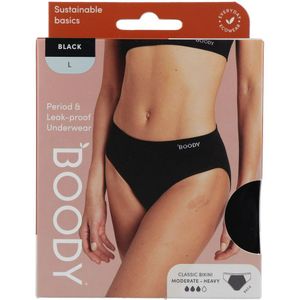 Boody Menstruatieondergoed bikinislip zwart normaal L 1 Stuks
