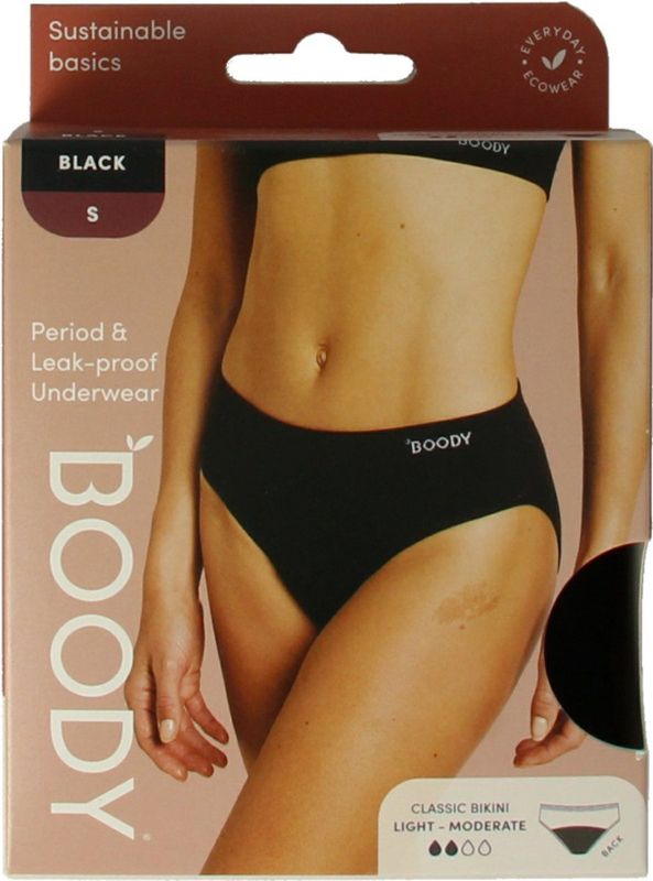 Boody - Menstruatieondergoed - Bikinislip - Zwart - 1 Stuk