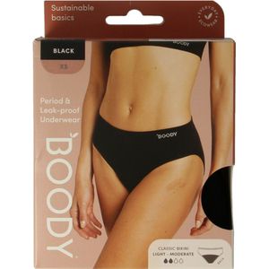 Boody - Classic Bikinislip - Menstruatieondergoed - Zwart - 1 Stuk