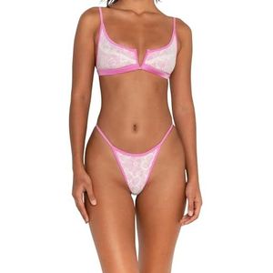 FAE House - Gypsy Bikini Top - Lace - Luxe Dames Zwemmode - Zacht roze met perzik ondertoon - 100% Duurzame Stoffen - Koude handwas - Maat S
