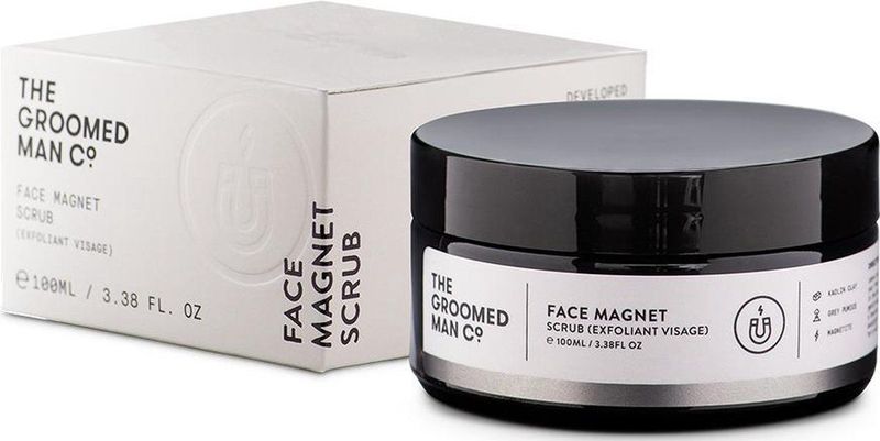 The Groomed Man Co. Face Magnet Scrub - Verwijdert Dode Huidcellen - Mannen Scrub - Exfoliant - 100ML