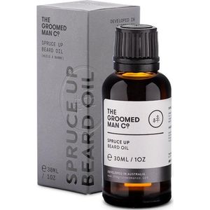 The Groomed Man Co. Spruce Up Beard Oil - Premium Baardolie - Stimuleert Baardgroei - Baard Verzorging Mannen - Olie Geur Spar/Dennenbomen - 30ML