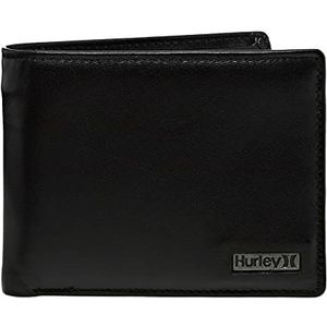 Hurley One and Only Leather Wallet, zwart