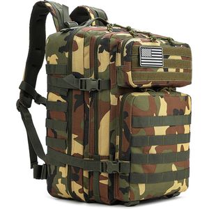 Alta-X - Leger Rugzak - 45L - Camouflage - Militaire Tactische Tassen voor Heren - voor De Jacht - Voor Trekking - Rugzak - Waterdicht - Bug Out Bag - Camouflage