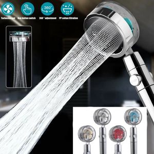 Douchekop Hogedruk met Turbo Propeller - Tegen Kalkaanslag en Hard Water - Handdouche met Drukverhoging - Universeel Geschikt - waterbesparend - Goud