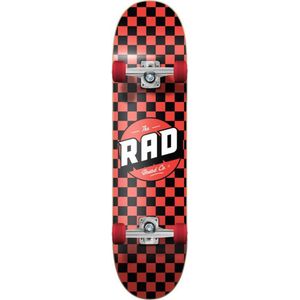 RAD - Dude Crew Checkers Compleet Skateboard Black/Red 7.75