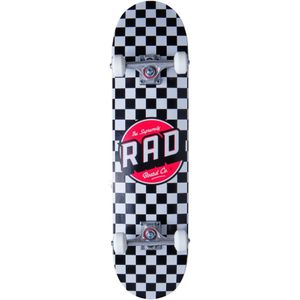 RAD - Dude Crew Checkers Compleet Skateboard Black/White 8.0