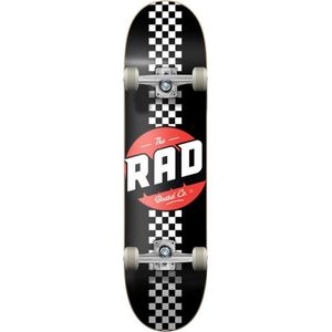 RAD - Checker Stripe Progressive Compleet Skateboard Black/White 8.0