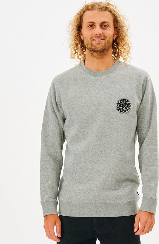 Rip Curl - Wetsuit Icon Crew - Sweatshirt - Zwart - 100% Biologisch Katoen