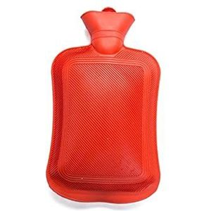 DieffematicRSD Warmwaterkruik Warmwaterkruik 2000ML Rubber Hoge Dichtheid Winter Handwarmer Draagbare Dikke Warmwaterkruik Meisjes Pocket Voeten Warmwaterzak (Color : Red, Size : S)