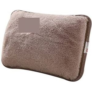DieffematicRSD Warmwaterkruik Handwarmer Heat Pack Oplaadbare Elektrische Warmwaterzak Veiligheid Konijnenbont Herbruikbare Warmwaterkruik Handwarmer (Color : Brown)