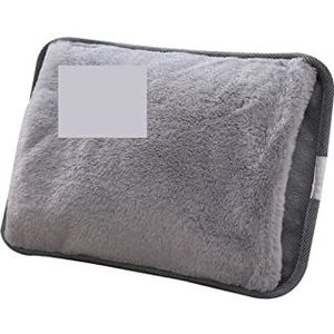 DieffematicRSD Warmwaterkruik Handwarmer Heat Pack Oplaadbare Elektrische Warmwaterzak Veiligheid Konijnenbont Herbruikbare Warmwaterkruik Handwarmer (Color : Gray)