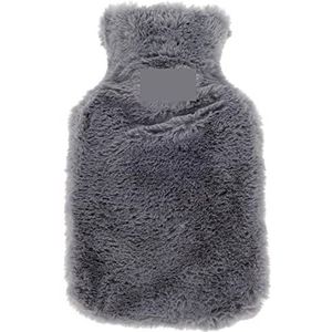 DieffematicRSD Warmwaterkruik Watervullende Warmwaterzak Verdikte Pluche Hoge Dichtheid PVC Winter Flessen Handwarming Cover Wrap Warmwaterkruik Zak 2000ml (Color : Black)