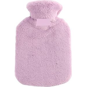 DieffematicRSD Warmwaterkruik Watervullende Warmwaterzak Verdikte Pluche Hoge Dichtheid PVC Winter Flessen Handwarming Cover Wrap Warmwaterkruik Zak 2000ml (Color : Purple)