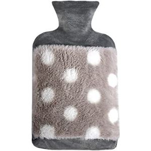 DieffematicRSD Warmwaterkruik waterinjectie warmwaterzak voor warmtebehoud, dubbele hand (warmer verdikte rubberen handwarmer) (Color : Gray)