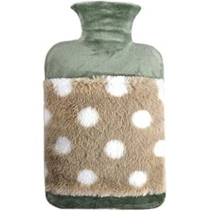 DieffematicRSD Warmwaterkruik waterinjectie warmwaterzak voor warmtebehoud, dubbele hand (warmer verdikte rubberen handwarmer) (Color : Green)