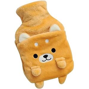 DieffematicRSD Warmwaterkruik Pluche Warmwaterzak Cover Jas Dubbel-insert Handvullend Water Warme Handtas Afneembaar en wasbaar