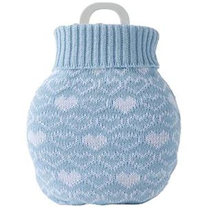 DieffematicRSD Warmwaterkruik Eenvoudige handwarmer tas Effen kleur siliconen mini warmwaterkruik draagbare handwarmer tas (Color : Blue)