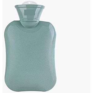DieffematicRSD Warmwaterkruik Dikke warmwaterflessen Draagbare rubberen winterwarmwaterzak Warmwaterfles (Color : Green)