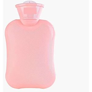DieffematicRSD Warmwaterkruik Dikke warmwaterflessen Draagbare rubberen winterwarmwaterzak Warmwaterfles (Color : Pink)