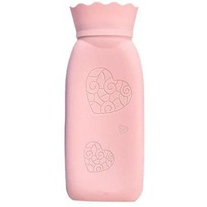 DieffematicRSD Warmwaterkruik Draagbare Winter Lekvrije Siliconen Warmwaterzak Fles Handwarmer Pouch Warmwaterflessen (Color : Pink)