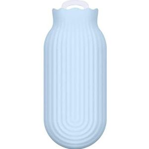 DieffematicRSD Warmwaterkruik Warmwaterkruik Effen Kleur Dikke Siliconen Rubber Warmwaterzak explosieveilige Draagbare Warmwaterzakken Woonaccessoires: (Color : Blue)
