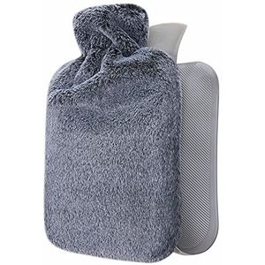 DieffematicRSD Warmwaterkruik Warmwaterkruikbed Warme taille Warme rug Warmwaterkruik met superzachte pluche materiaalhoes (Color : Light Grey)