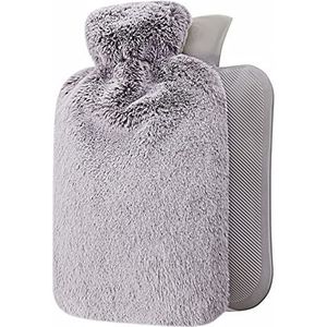 DieffematicRSD Warmwaterkruik Warmwaterkruikbed Warme taille Warme rug Warmwaterkruik met superzachte pluche materiaalhoes (Color : Clear)