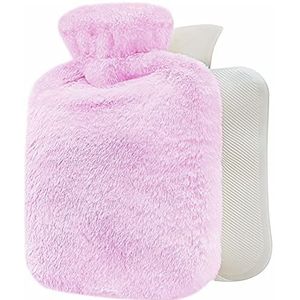DieffematicRSD Warmwaterkruik Warmwaterkruikbed Warme taille Warme rug Warmwaterkruik met superzachte pluche materiaalhoes (Color : Pink)