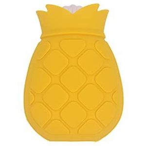 DieffematicRSD Warmwaterkruik Ananas Warm Water Zak met Gebreide Cover voor Maag Taille Handwarmer Verwarming Siliconen Water vullen Waterfles Winter Warm (Color : Yellow)