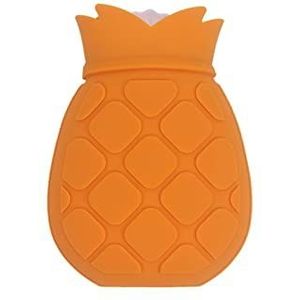 DieffematicRSD Warmwaterkruik Ananas Warm Water Zak met Gebreide Cover voor Maag Taille Handwarmer Verwarming Siliconen Water vullen Waterfles Winter Warm (Color : Orange)