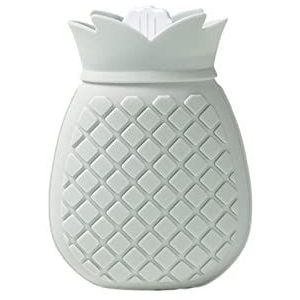 DieffematicRSD Warmwaterkruik Ananas Warm Water Zak met Gebreide Cover voor Maag Taille Handwarmer Verwarming Siliconen Water vullen Waterfles Winter Warm (Color : Gray)