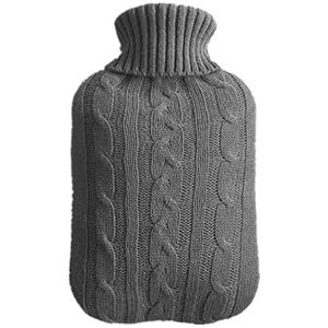 DieffematicRSD Warmwaterkruik Warmwaterzakhoes Koudbestendig Wasbaar Afneembare Naald Webhoes Warme Handbash Doek Warme Handtas Cover (Color : Gray)