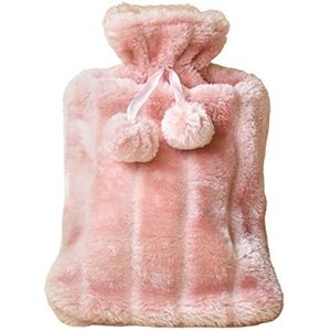 DieffematicRSD Warmwaterkruik Duurzame rubberen warmwaterkruik Zachte multifunctionele rubberen warmwaterzak voor nekschouder Pijnbestrijding Warmwaterkruik (Color : Pink)