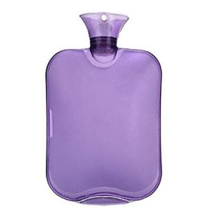 DieffematicRSD Warmwaterkruik Transparante dikke rubberen warmwaterkruik gevuld met water Warmwaterzak Warme waterzakken (Color : Purple)