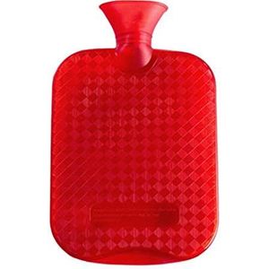DieffematicRSD Warmwaterkruik Transparante dikke rubberen warmwaterkruik gevuld met water Warmwaterzak Warme waterzakken (Color : Red)