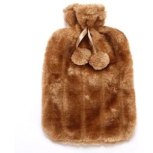 DieffematicRSD Warmwaterkruik Koudebestendige Warme Faux Fur Fleece Cover Winter Beschermhoes Verwijderbare Pluche Warmwaterkruik Cover Warmte Behoud Covers (Color : Yellow)