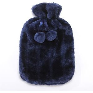 DieffematicRSD Warmwaterkruik Koudebestendige Warme Faux Fur Fleece Cover Winter Beschermhoes Verwijderbare Pluche Warmwaterkruik Cover Warmte Behoud Covers (Color : Blue)