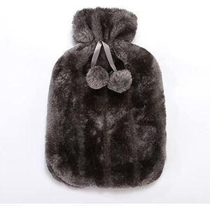 DieffematicRSD Warmwaterkruik Koudebestendige Warme Faux Fur Fleece Cover Winter Beschermhoes Verwijderbare Pluche Warmwaterkruik Cover Warmte Behoud Covers (Color : Gray)
