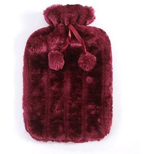 DieffematicRSD Warmwaterkruik Koudebestendige Warme Faux Fur Fleece Cover Winter Beschermhoes Verwijderbare Pluche Warmwaterkruik Cover Warmte Behoud Covers (Color : Rose Red)