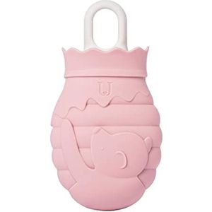 DieffematicRSD Warmwaterkruik Verwarming Siliconen Warmwaterkruik Warmwaterkruik Zak Met Gebreide Hoes Winter Hand Voetwarmer Warmwaterkruik (Color : Pink)