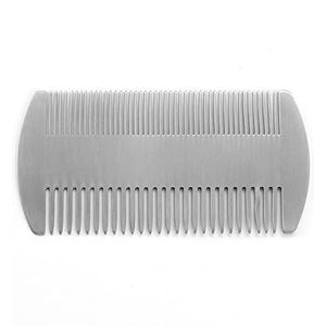 DieffematicSZ kam Double-sided Comb Thickness Wide Tooth Comb Portable Stainless Steel Comb