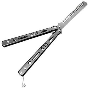 DieffematicSZ kam Folding Comb Foldable Stainless Steel Practice Brushes Practice Comb Comb Hairdressing