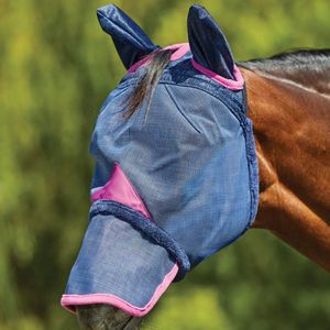 Weatherbeeta - Delux Durable Mesh Mask - Met Neus & Oren - Maat Shetland - Navy Paars