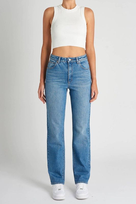 Abrand Jeans - High Waist Straight Leg Jeans - Lichtblauw - Denim
