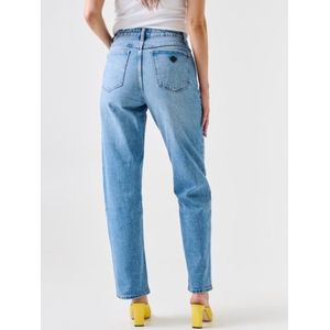 Abrand Jeans - A 94 HIGH STRAIGHT TALL DAKOTA - Medium Blue Denim - High Waist Straight Leg